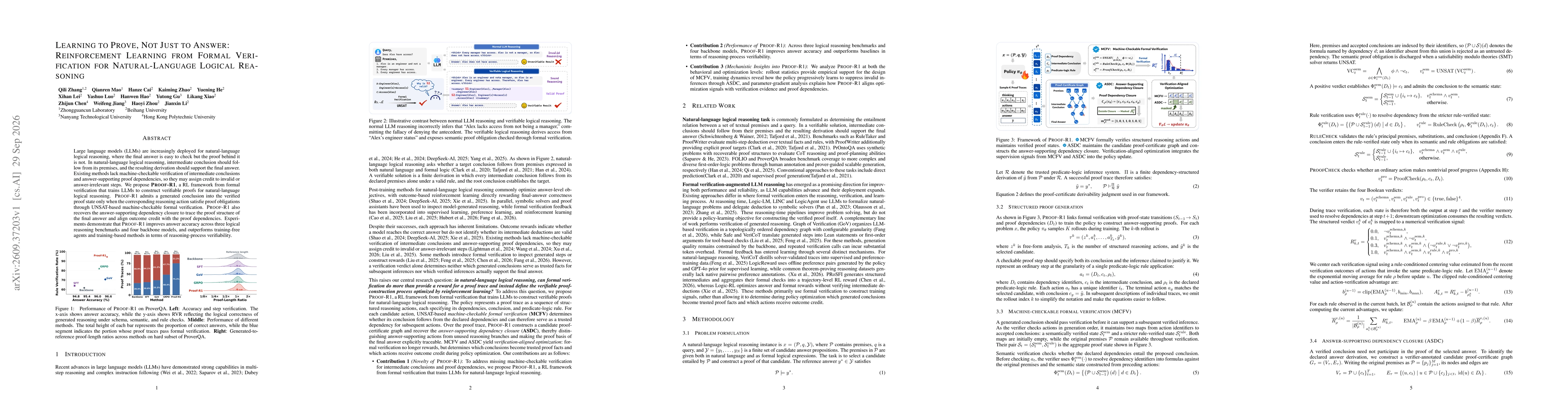 Thumbnail for Learning to Prove, Not Just to Answer: Reinforcement Learning from Formal Verification for Natural-Language Logical Reasoning