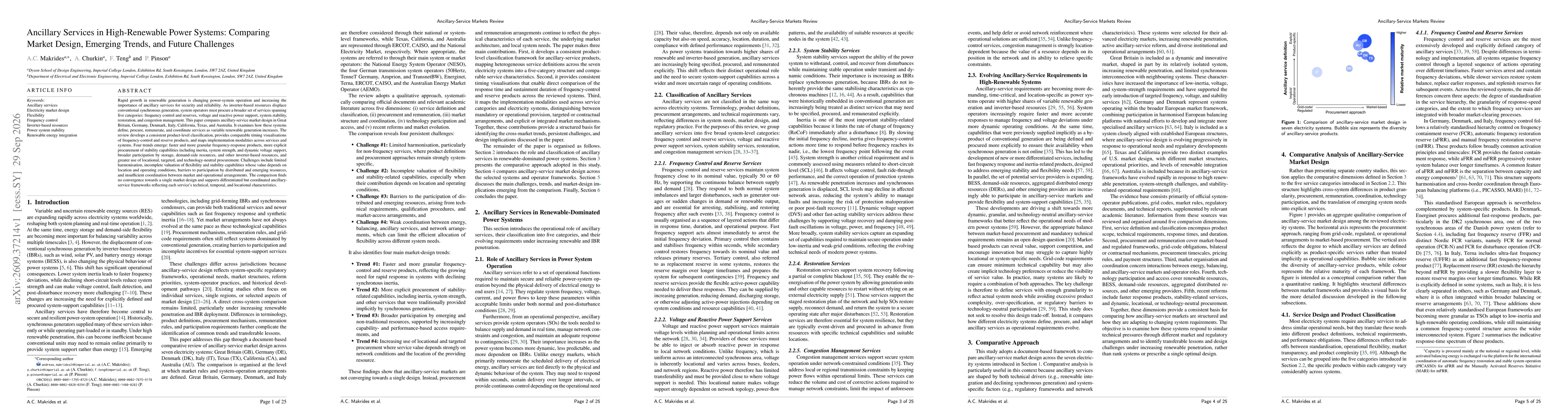 Thumbnail for Ancillary Services in High-Renewable Power Systems: Comparing Market Design, Emerging Trends, and Future Challenges