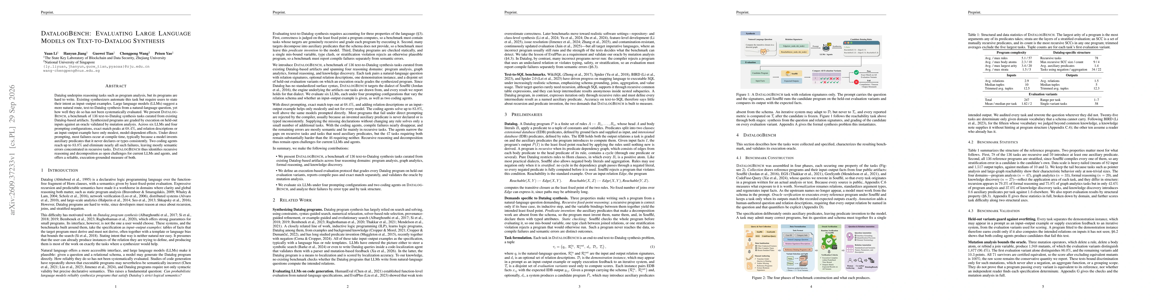 Thumbnail for DatalogBench: Evaluating Large Language Models on Text-to-Datalog Synthesis