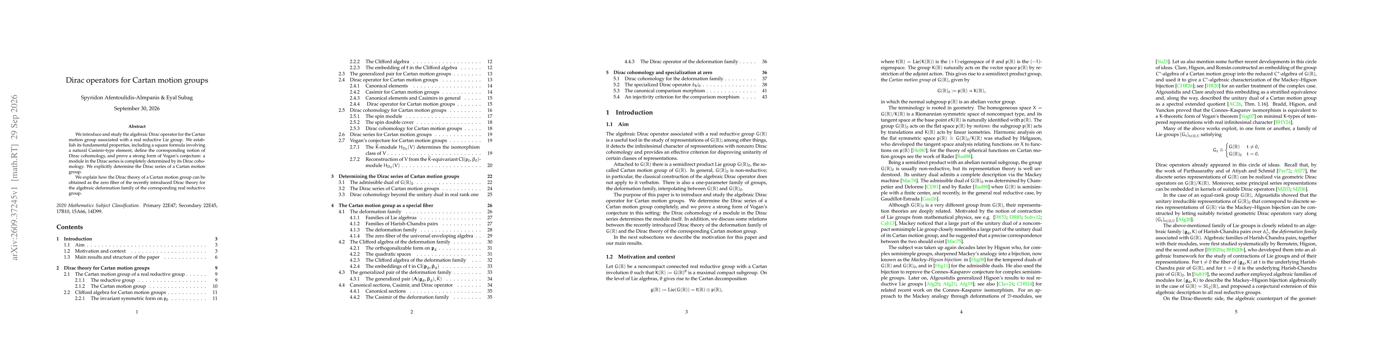 Thumbnail for Dirac operators for Cartan motion groups