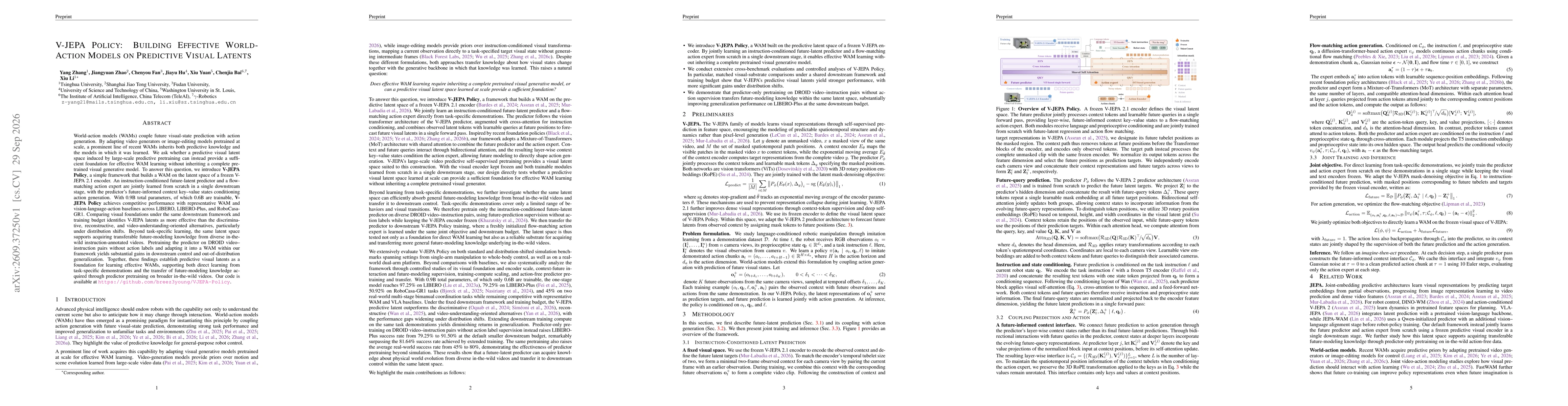 Thumbnail for V-JEPA Policy: Building Effective World-Action Models on Predictive Visual Latents