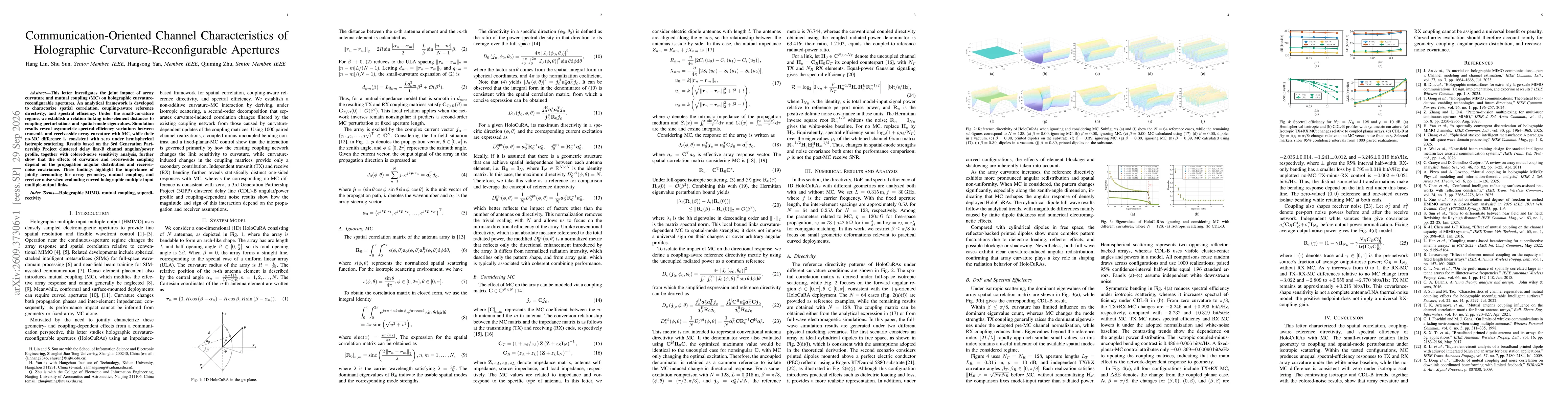Thumbnail for Communication-Oriented Channel Characteristics of Holographic Curvature-Reconfigurable Apertures