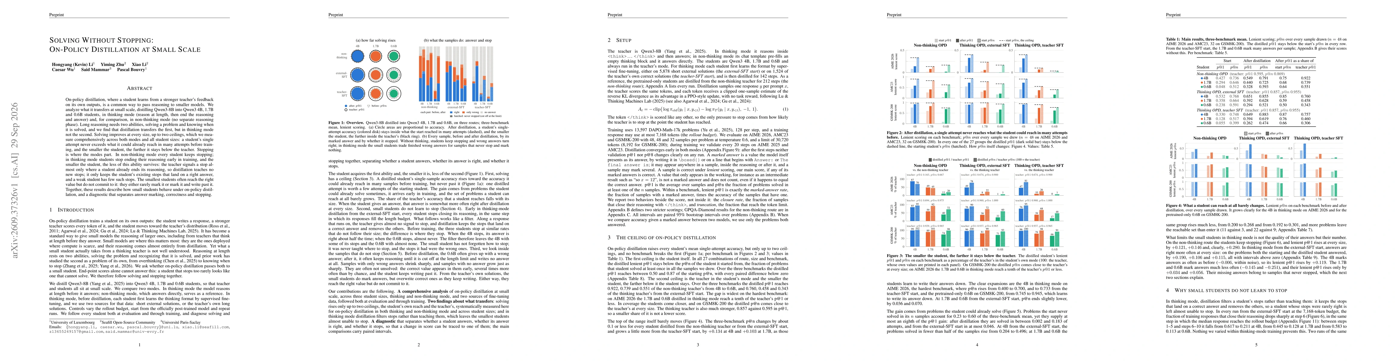 Thumbnail for Solving Without Stopping: On-Policy Distillation at Small Scale