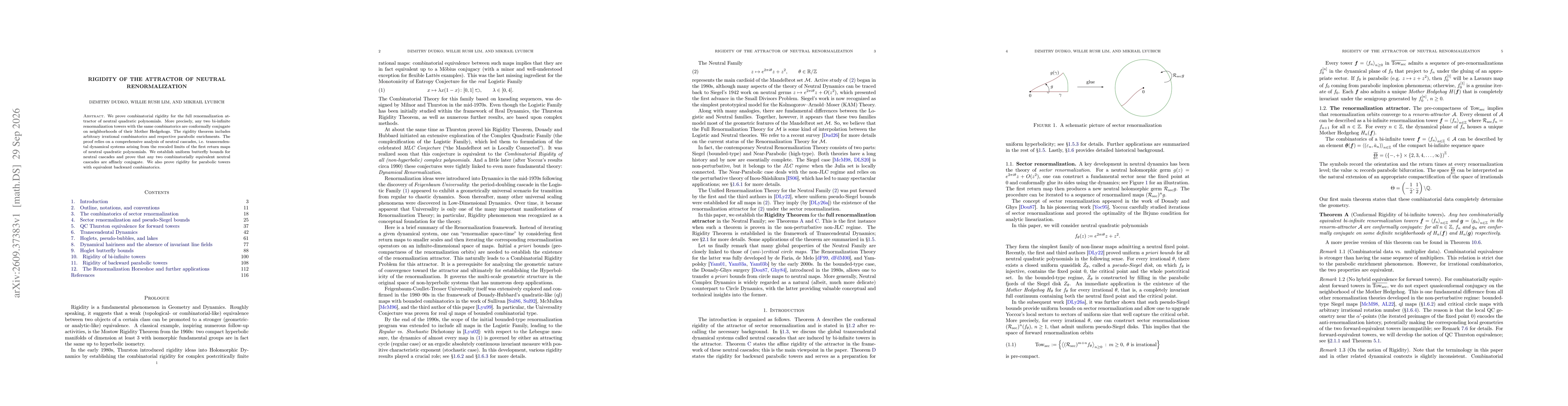 Thumbnail for Rigidity of the attractor of neutral renormalization