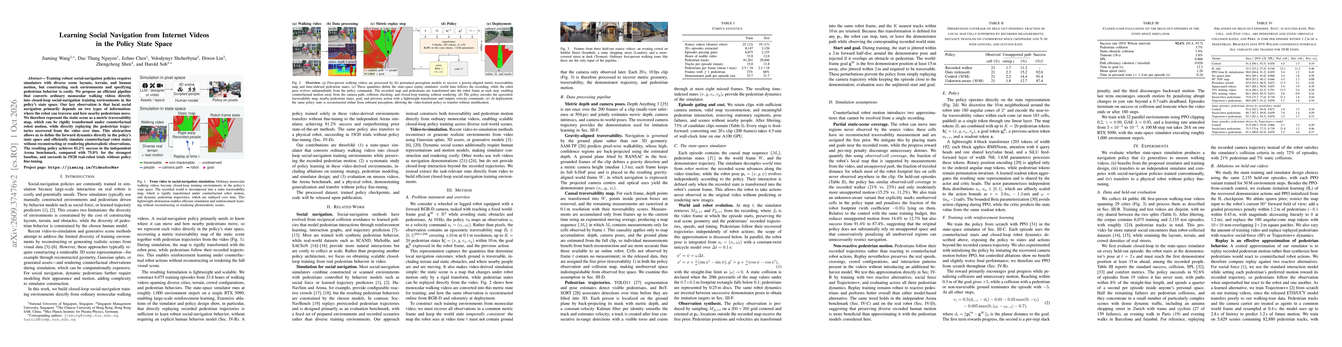 Thumbnail for Learning Social Navigation from Internet Videos in the Policy State Space