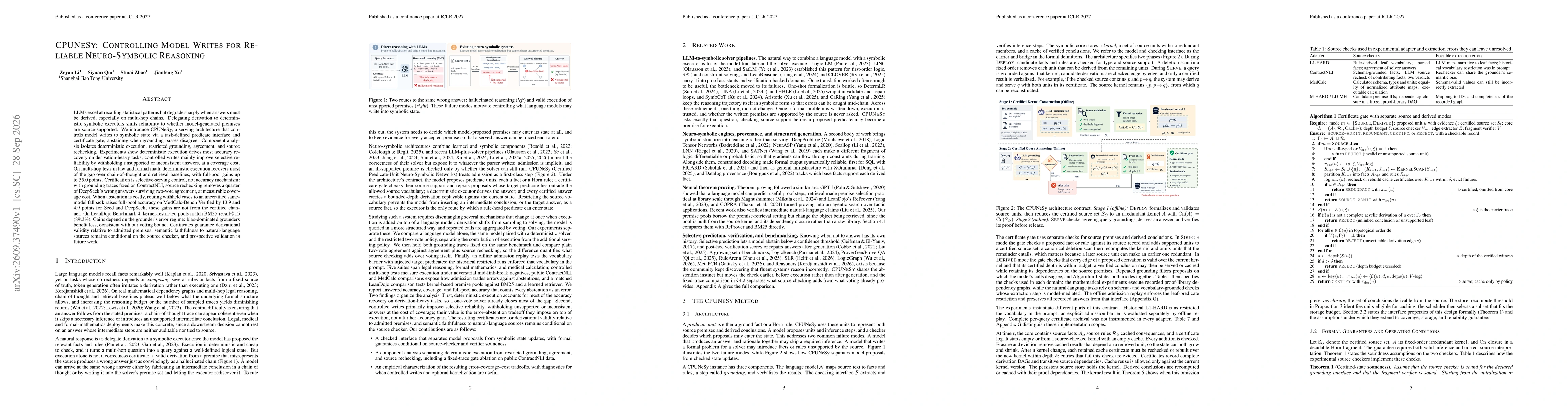Thumbnail for CPUNeSy: Controlling Model Writes for Reliable Neuro-Symbolic Reasoning