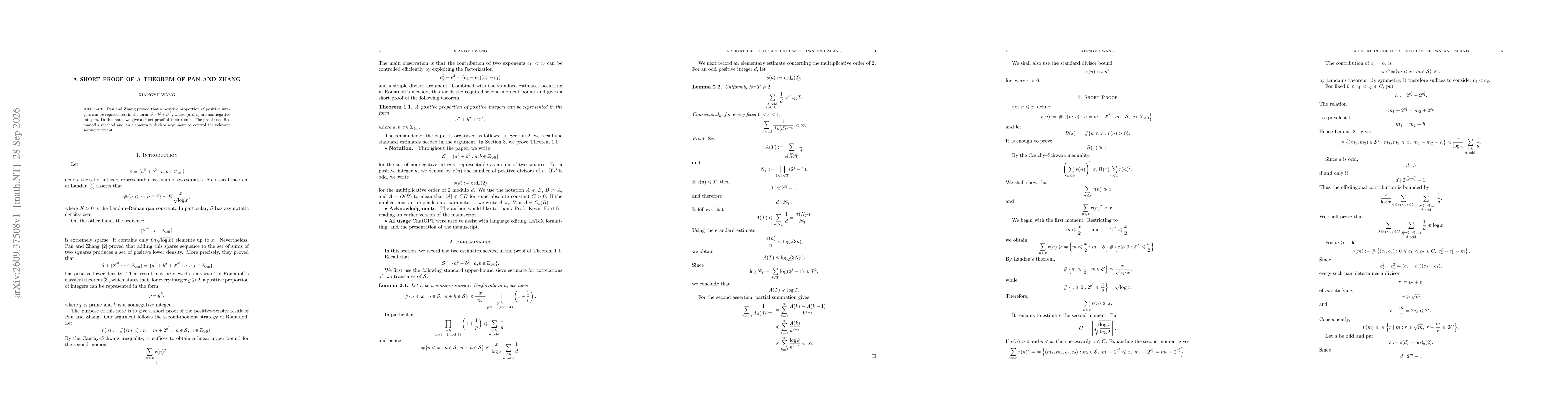 Thumbnail for A Short Proof of a Theorem of Pan and Zhang