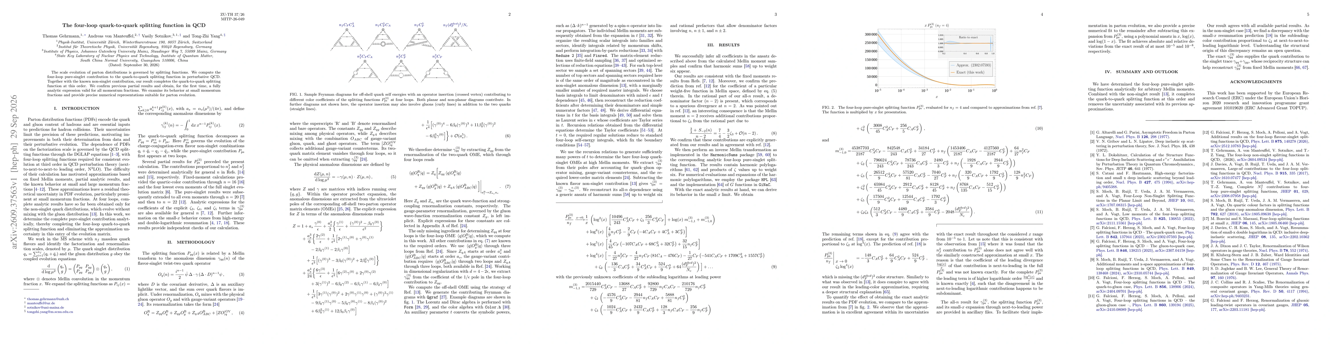 Thumbnail for The four-loop quark-to-quark splitting function in QCD