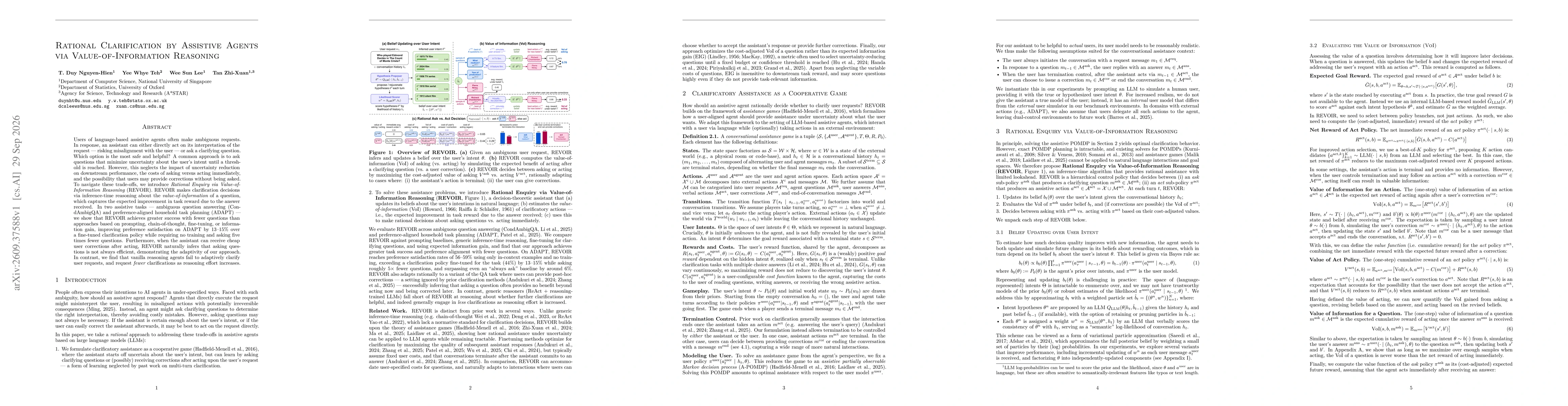 Thumbnail for Rational Clarification by Assistive Agents via Value-of-Information Reasoning