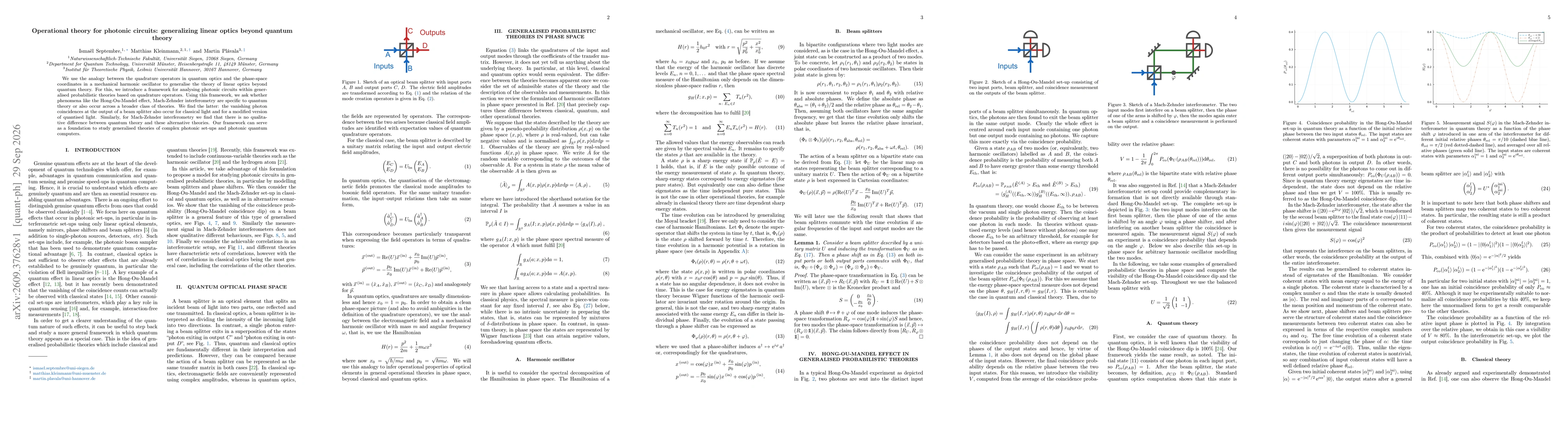 Thumbnail for Operational theory for photonic circuits: generalizing linear optics beyond quantum theory