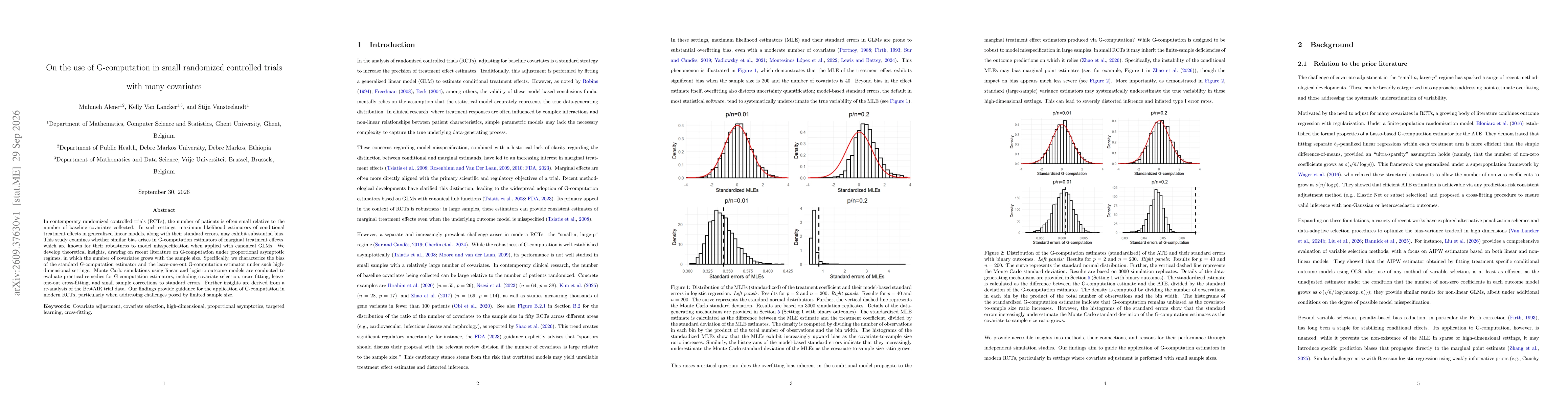 Thumbnail for On the use of G-computation in small randomized controlled trials with many covariates
