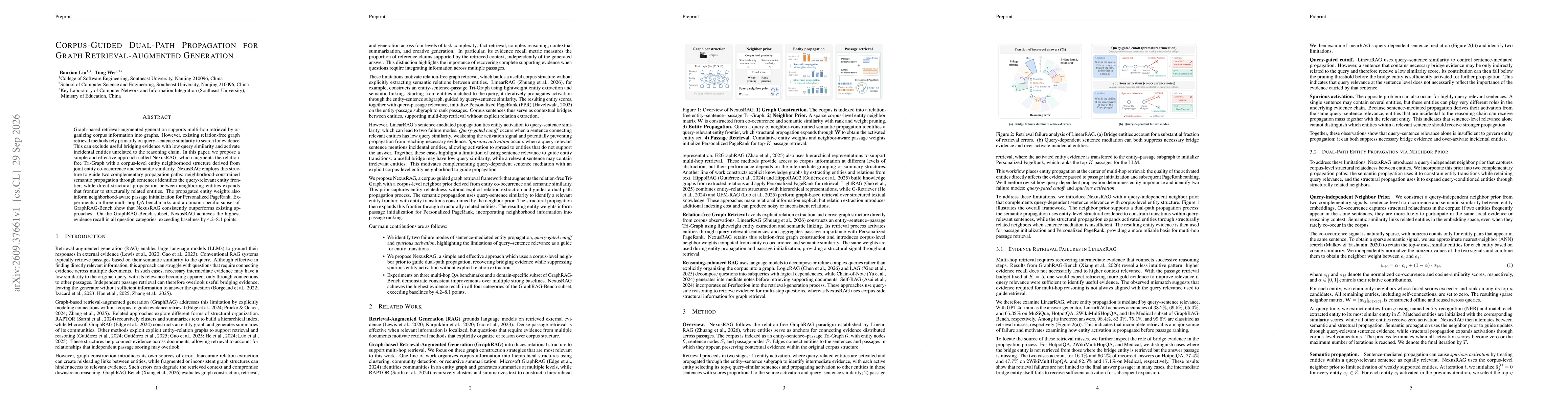 Thumbnail for Corpus-Guided Dual-Path Propagation for Graph Retrieval-Augmented Generation