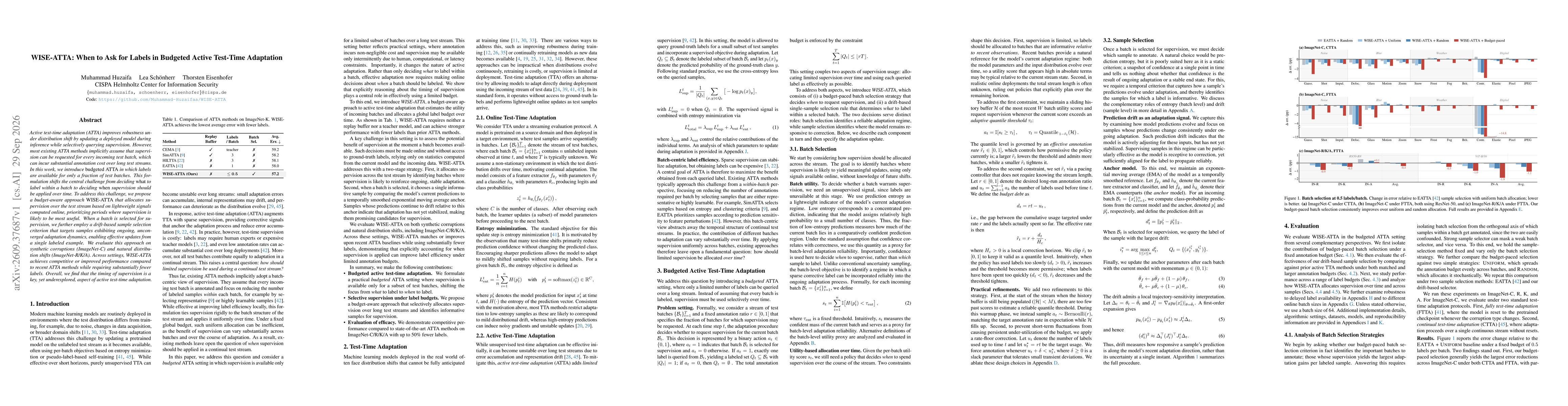Thumbnail for WISE-ATTA: When to Ask for Labels in Budgeted Active Test-Time Adaptation