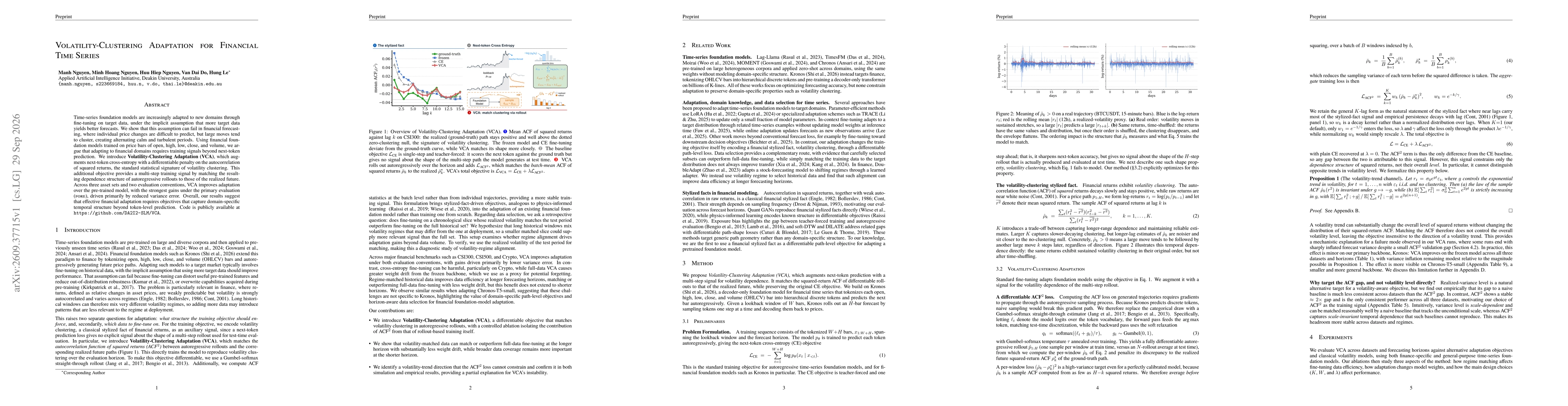 Thumbnail for Volatility-Clustering Adaptation for Financial Time Series