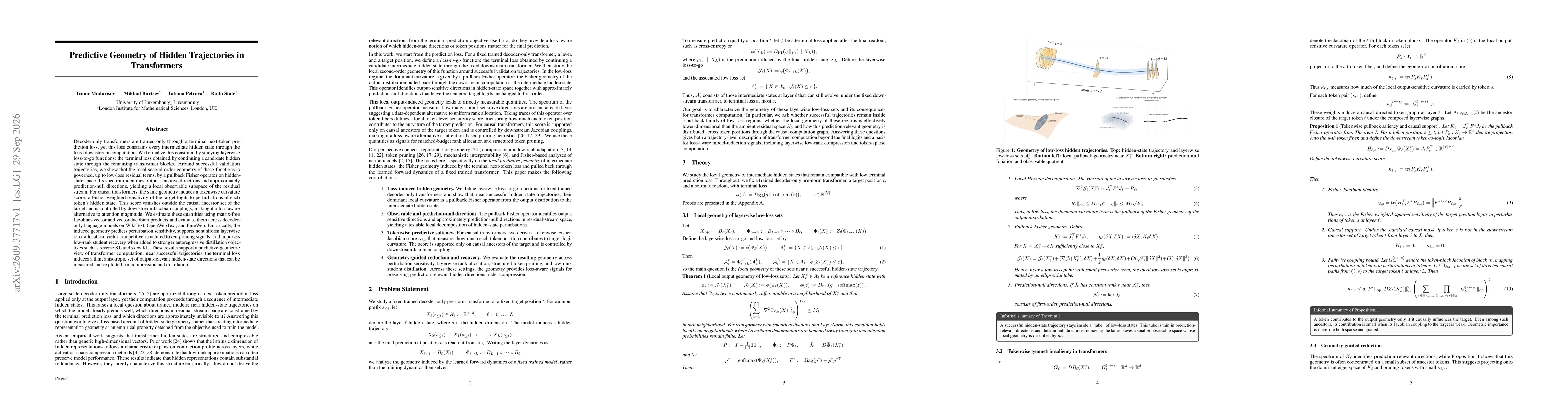 Thumbnail for Predictive Geometry of Hidden Trajectories in Transformers