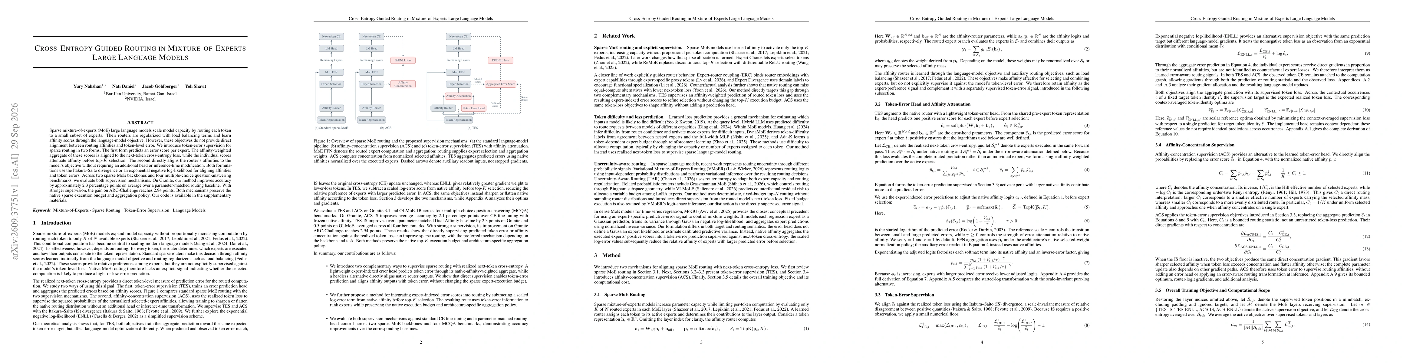 Thumbnail for Cross-Entropy Guided Routing in Mixture-of-Experts Large Language Models