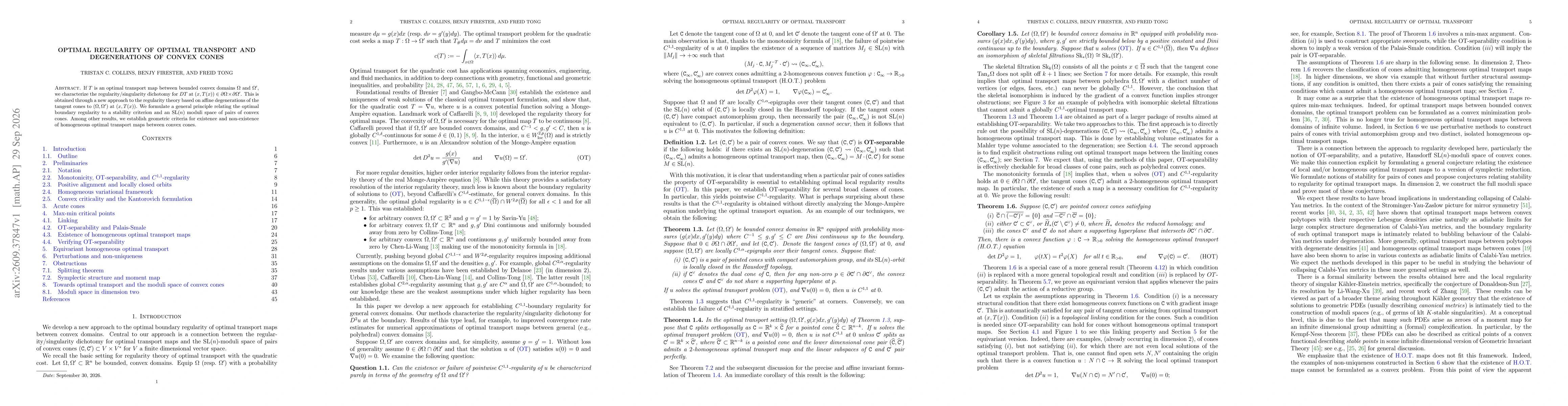 Thumbnail for Optimal regularity of optimal transport and degenerations of convex cones