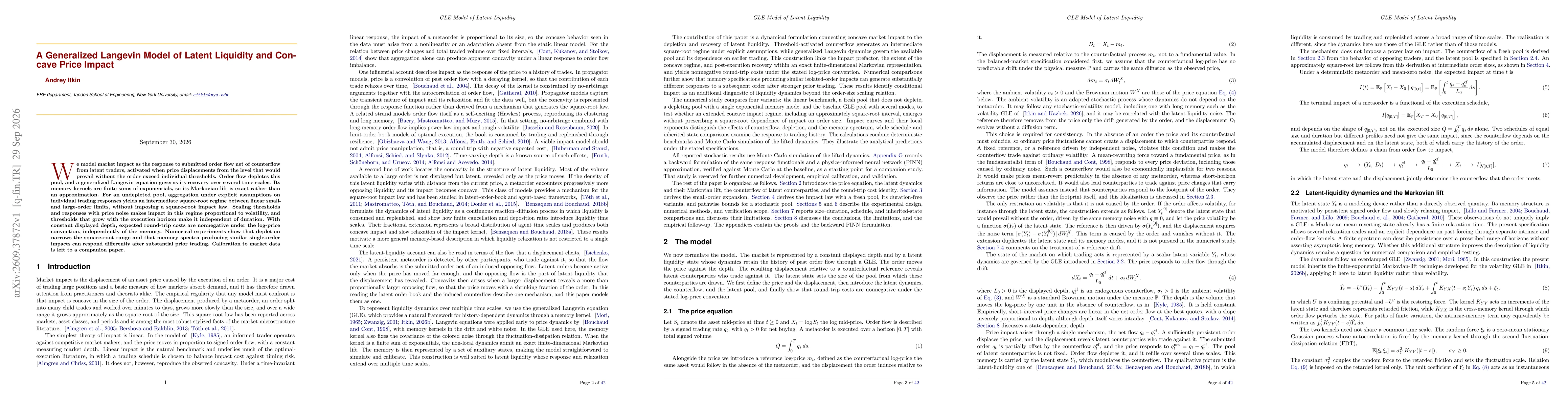 Thumbnail for A Generalized Langevin Model of Latent Liquidity and Concave Price Impact