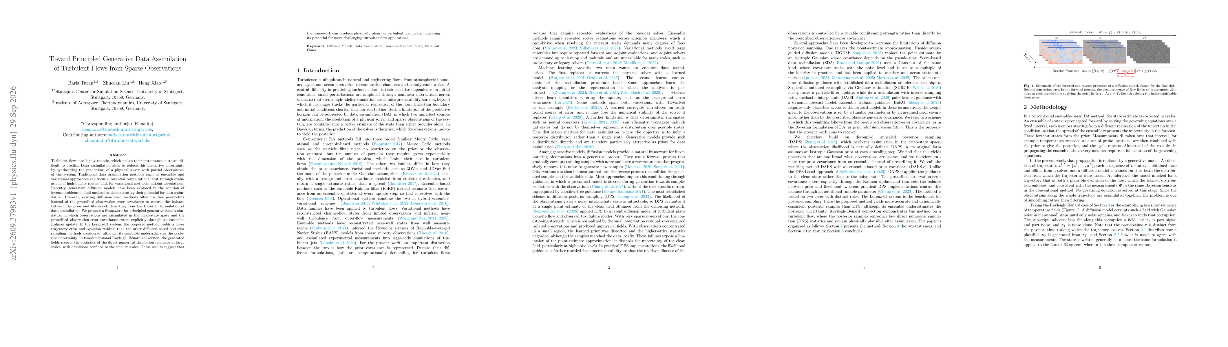 Thumbnail for Toward Principled Generative Data Assimilation of Turbulent Flows from Sparse Observations