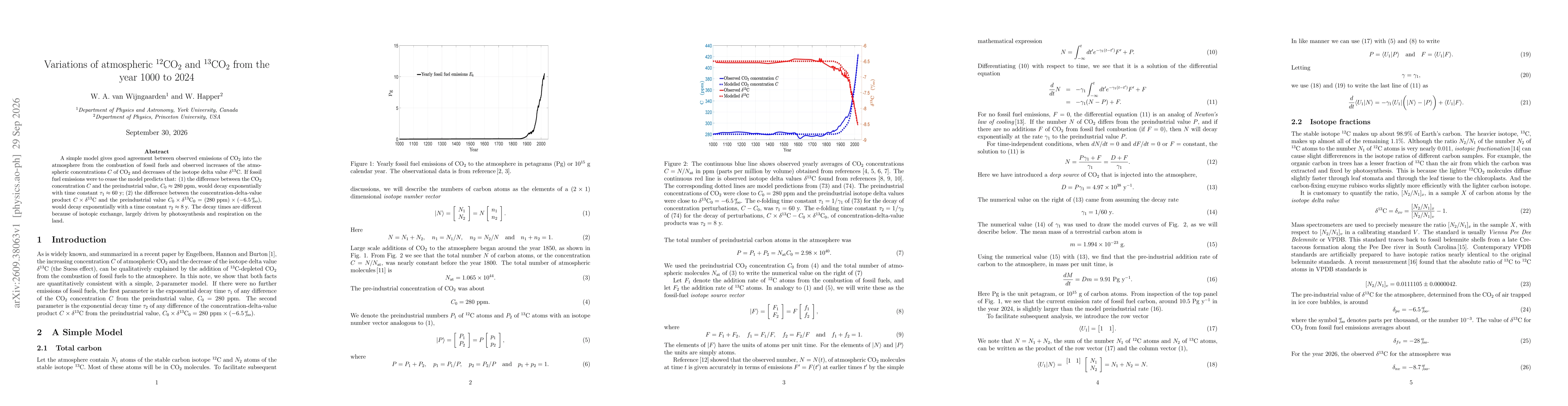 Thumbnail for Variations of atmospheric 12CO2 and 13CO2 from the year 1000 to 2024