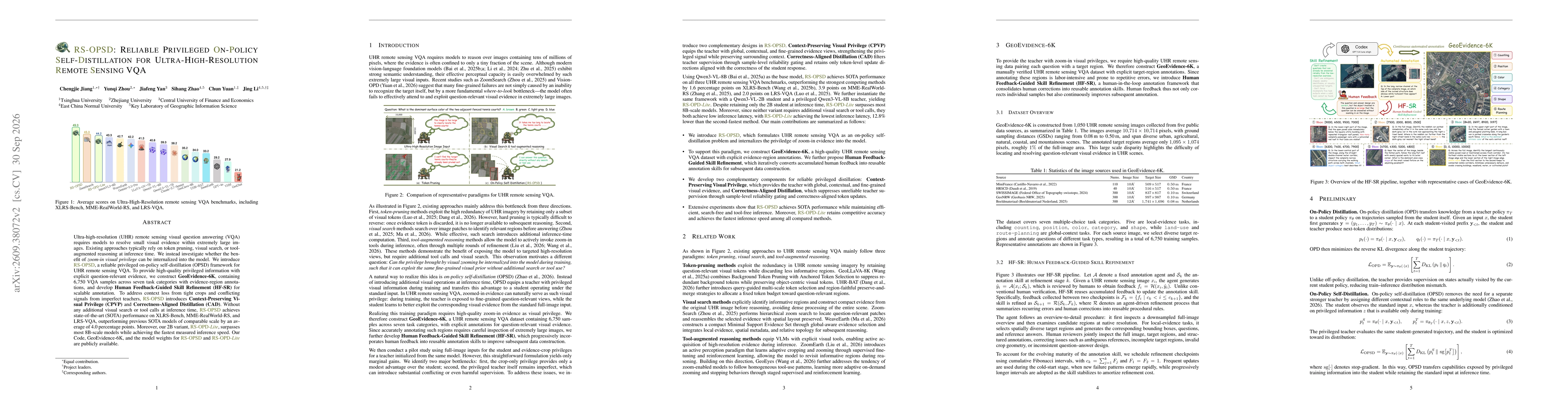 Thumbnail for RS-OPSD: Reliable Privileged On-Policy-Self-Distillation for Ultra-High-Resolution Remote Sensing VQA