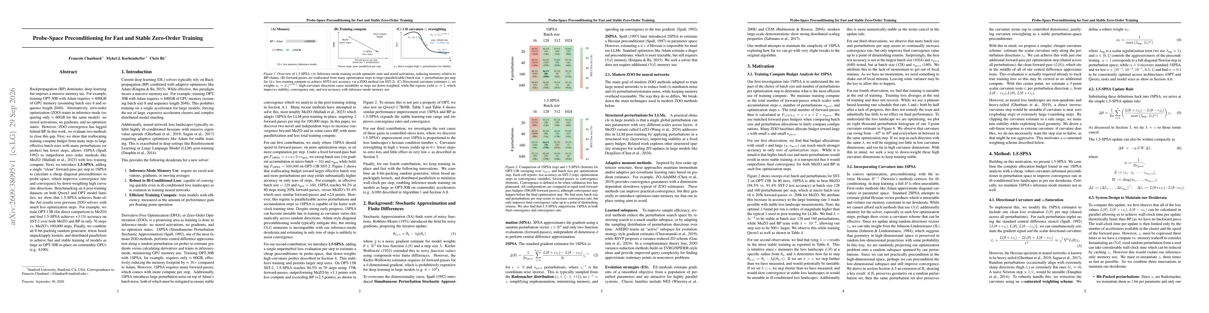 Thumbnail for Probe-Space Preconditioning for Fast and Stable Zero-Order Training