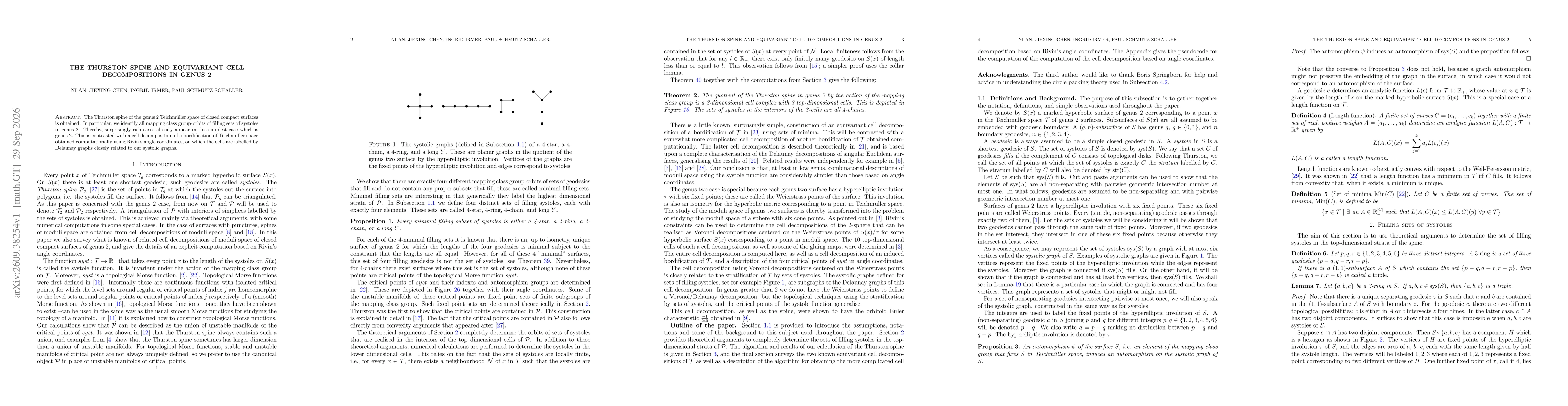 Thumbnail for The Thurston spine and equivariant cell decompositions in genus 2