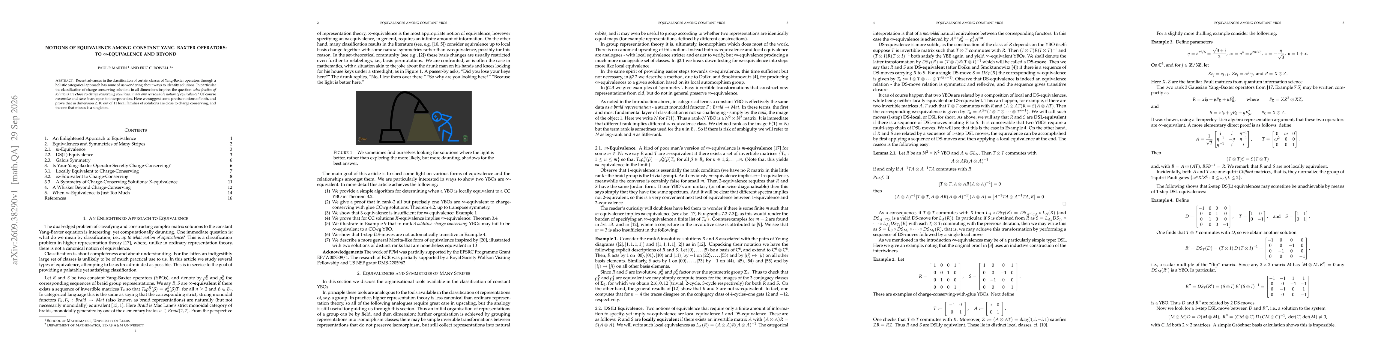 Thumbnail for Notions of equivalence among constant Yang--Baxter Operators: To $\infty$-Equivalence and Beyond