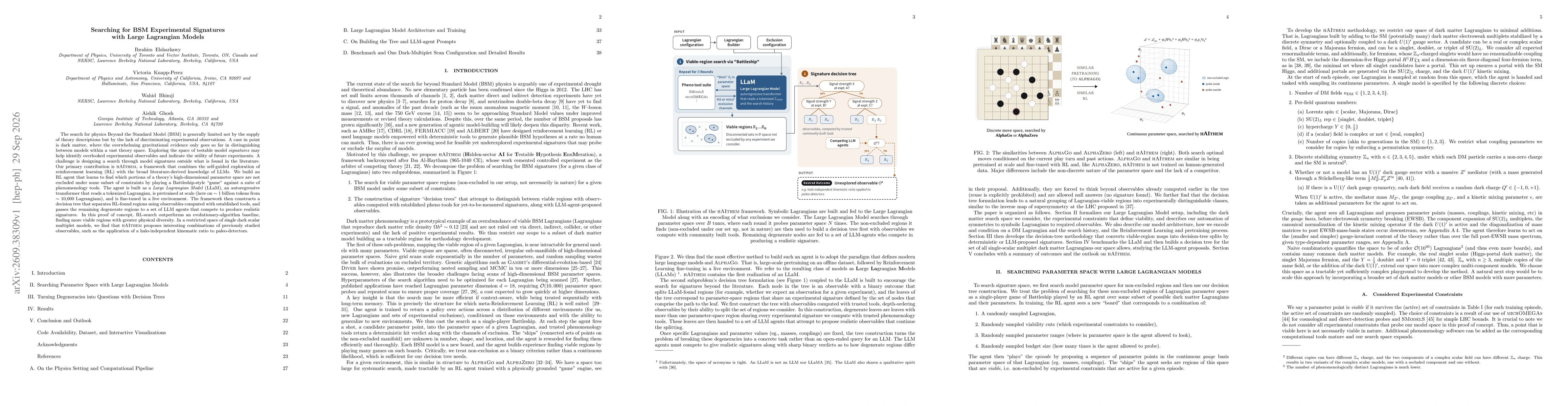 Thumbnail for Searching for BSM Experimental Signatures with Large Lagrangian Models