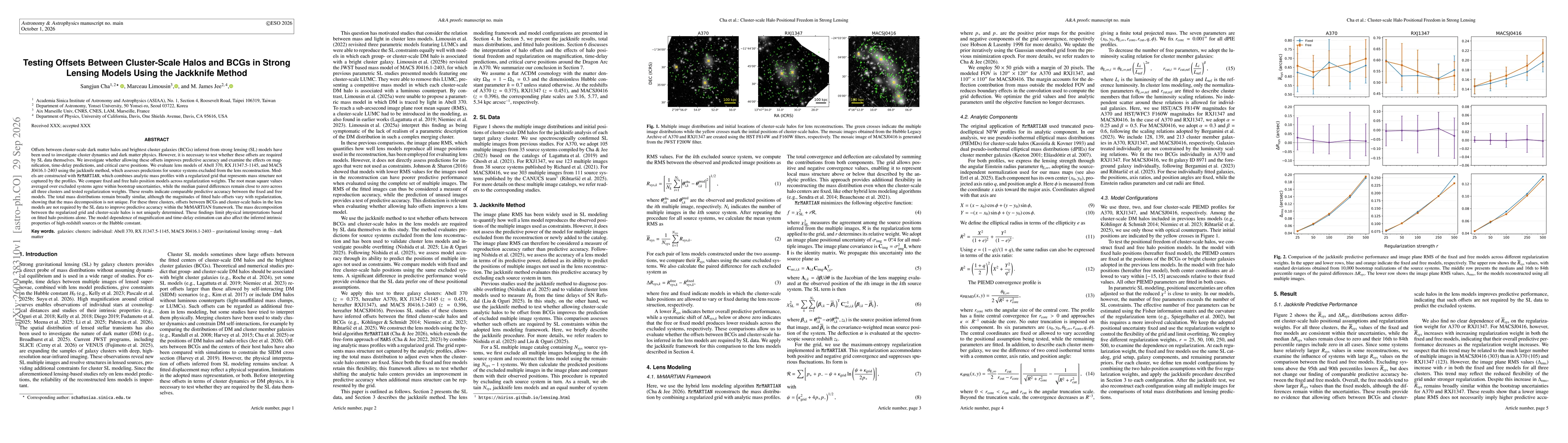 Thumbnail for Testing Offsets Between Cluster-Scale Halos and BCGs in Strong Lensing Models Using the Jackknife Method