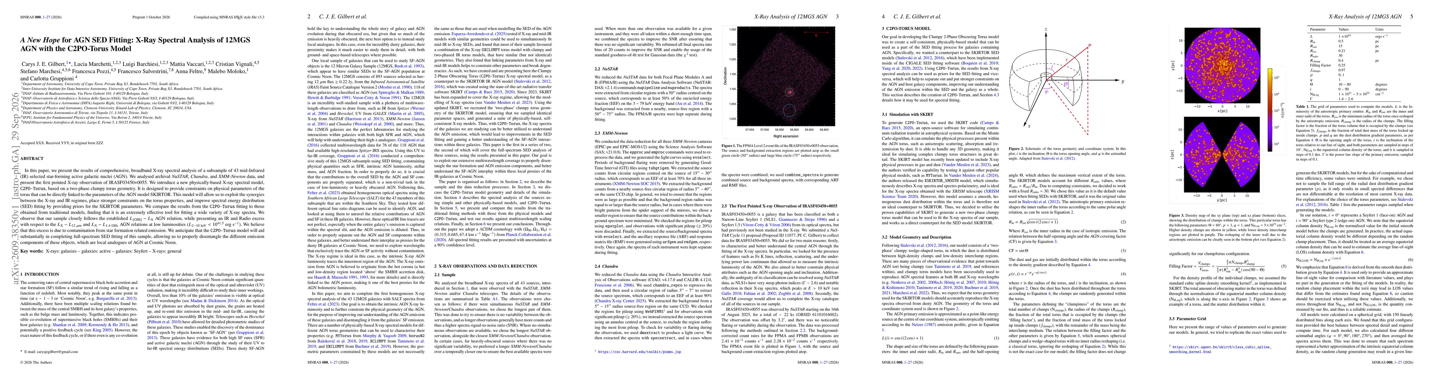 Thumbnail for A New Hope for AGN SED Fitting: X-Ray Spectral Analysis of 12MGS AGN with the C2PO-Torus Model
