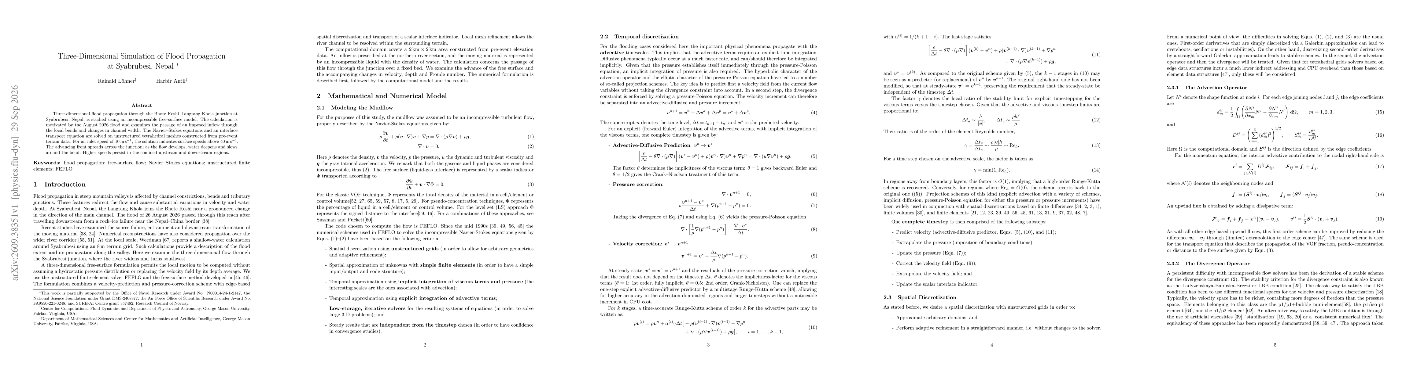 Thumbnail for Three-Dimensional Simulation of Flood Propagation at Syabrubesi, Nepal