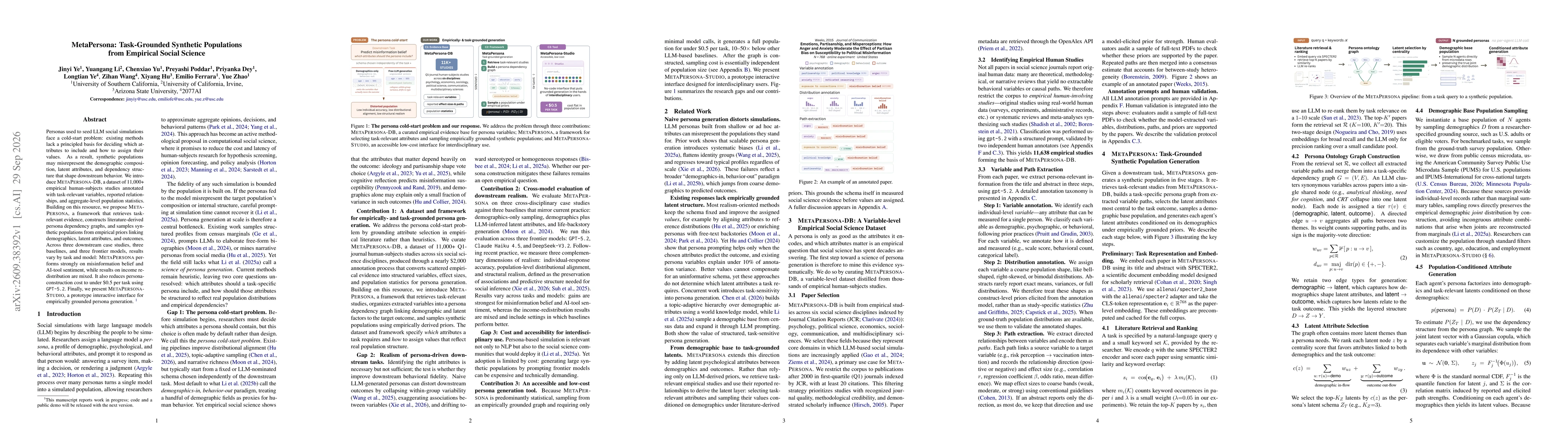 Thumbnail for MetaPersona: Task-Grounded Synthetic Populations from Empirical Social Science