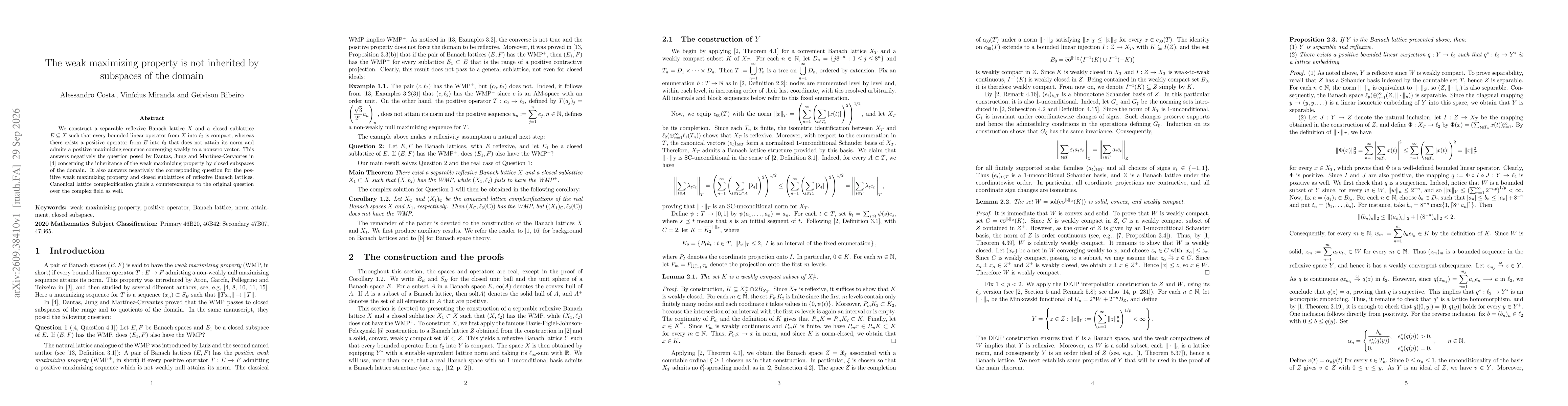 Thumbnail for The weak maximizing property is not inherited by subspaces of the domain