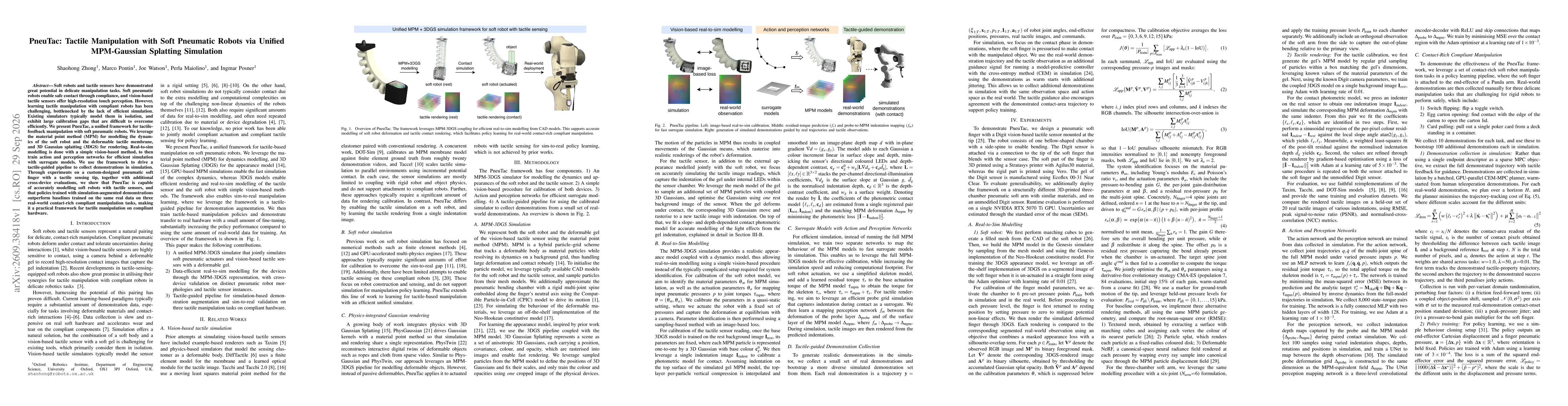 Thumbnail for PneuTac: Tactile Manipulation with Soft Pneumatic Robots via Unified MPM-Gaussian Splatting Simulation