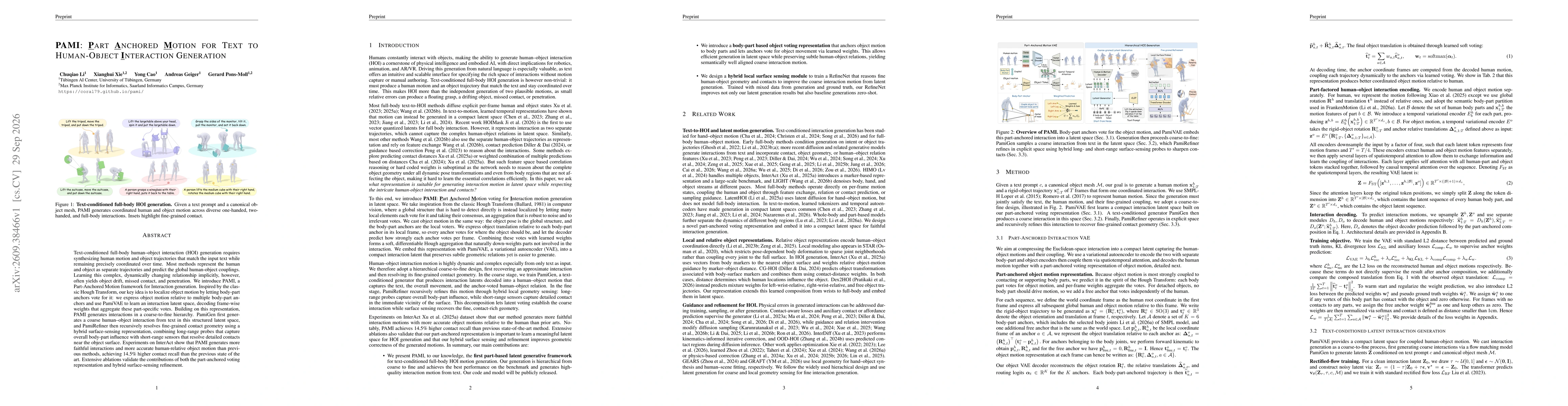 Thumbnail for PAMI: Part Anchored Motion for Text to Human-Object Interaction Generation
