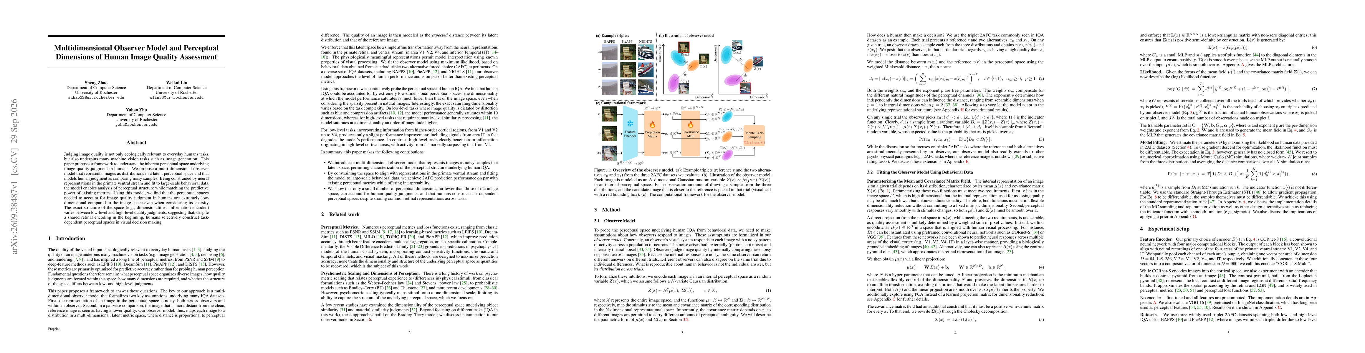 Thumbnail for Multidimensional Observer Model and Perceptual Dimensions of Human Image Quality Assessment