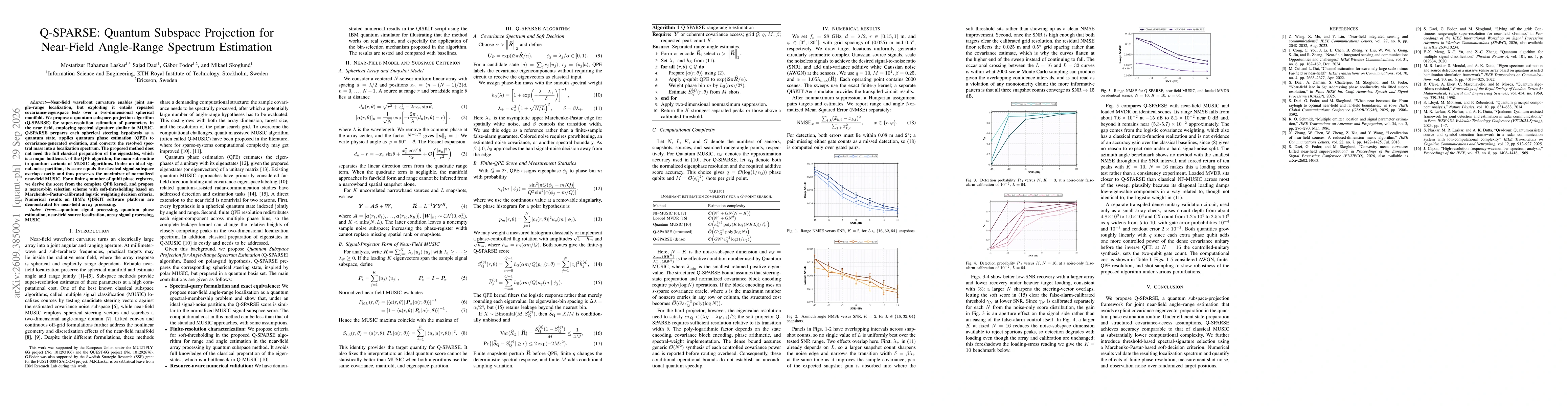 Thumbnail for Q-SPARSE: Quantum Subspace Projection for Near-Field Angle-Range Spectrum Estimation