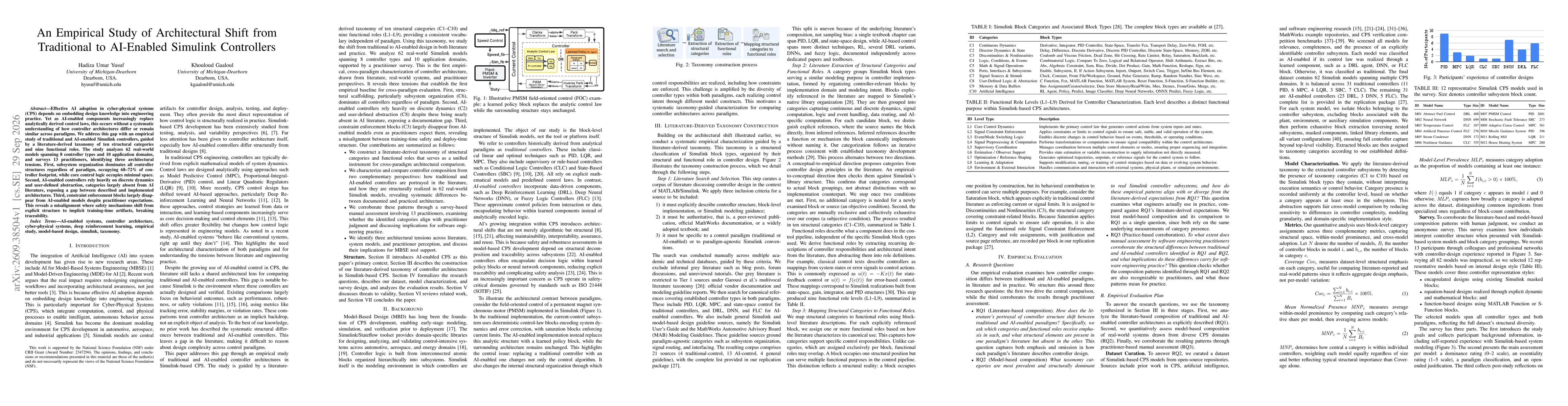 Thumbnail for An Empirical Study of Architectural Shift from Traditional to AI-Enabled Simulink Controllers