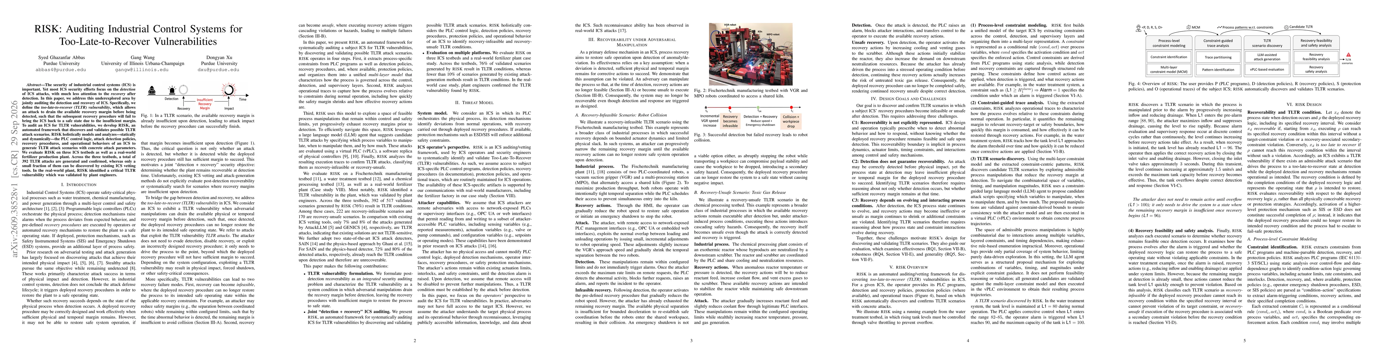 Thumbnail for RISK: Auditing Industrial Control Systems for Too-Late-to-Recover Vulnerabilities