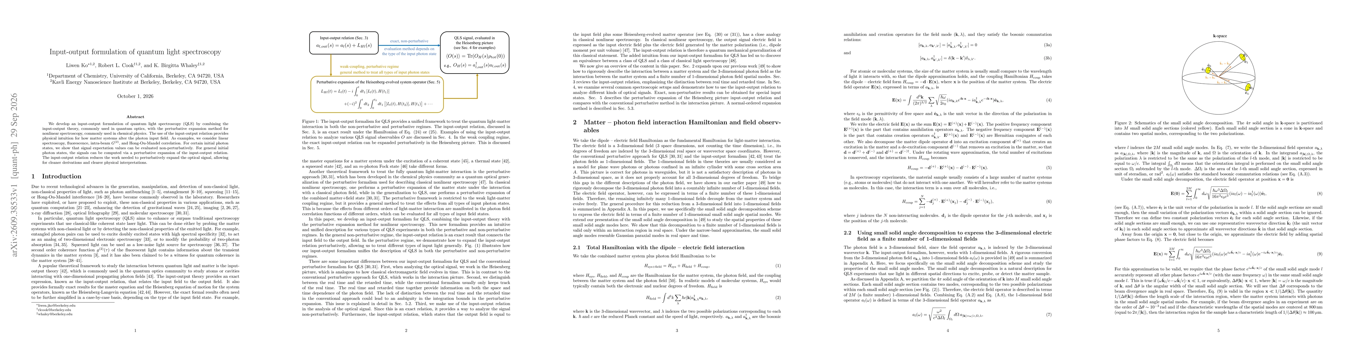 Thumbnail for Input-output formulation of quantum light spectroscopy