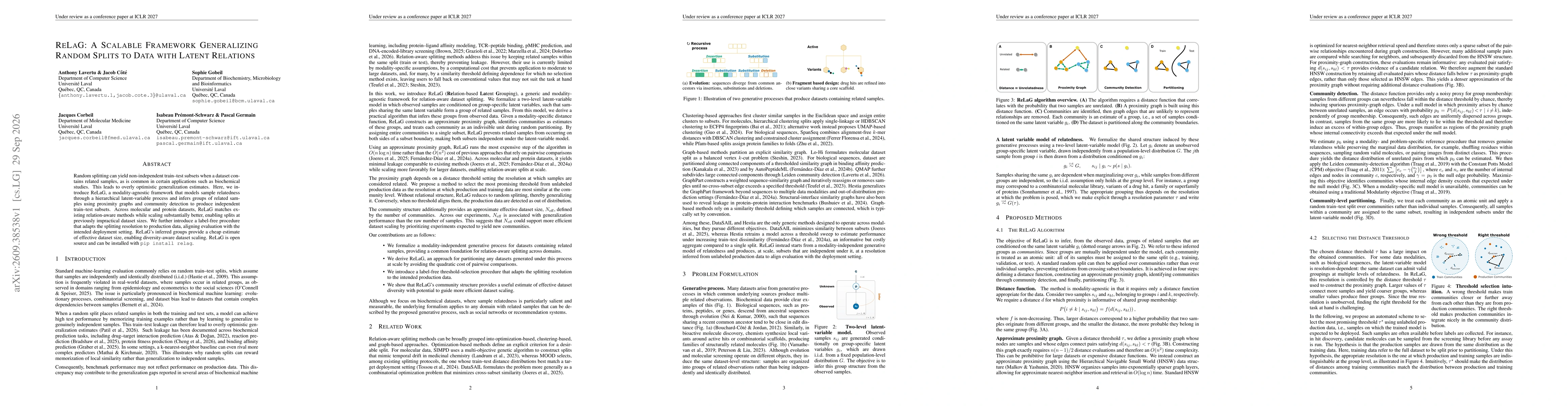 Thumbnail for ReLaG: A Scalable Framework Generalizing Random Splits to Data with Latent Relations