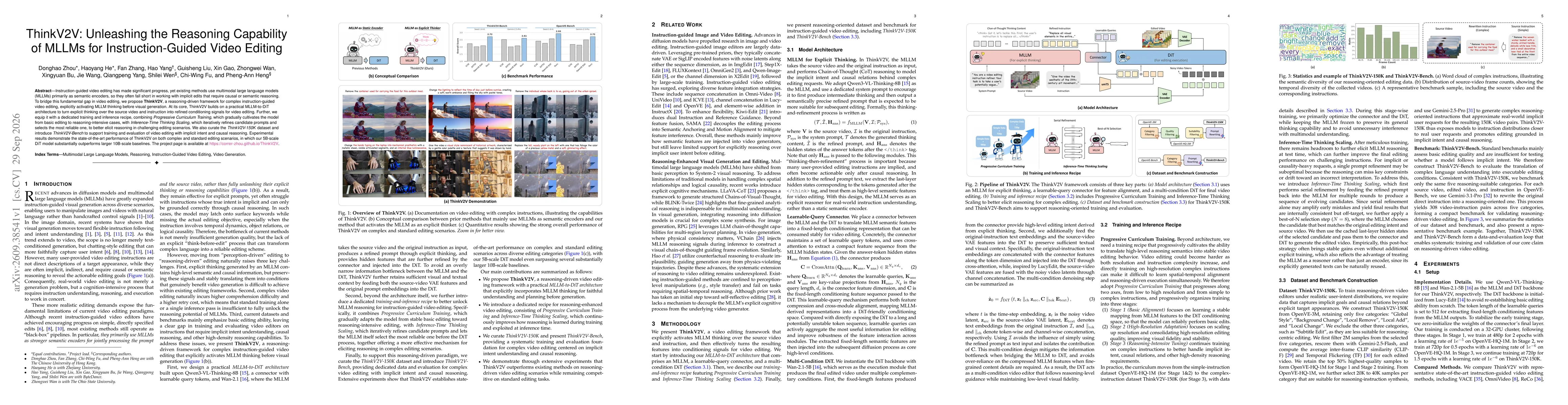 Thumbnail for ThinkV2V: Unleashing the Reasoning Capability of MLLMs for Instruction-Guided Video Editing