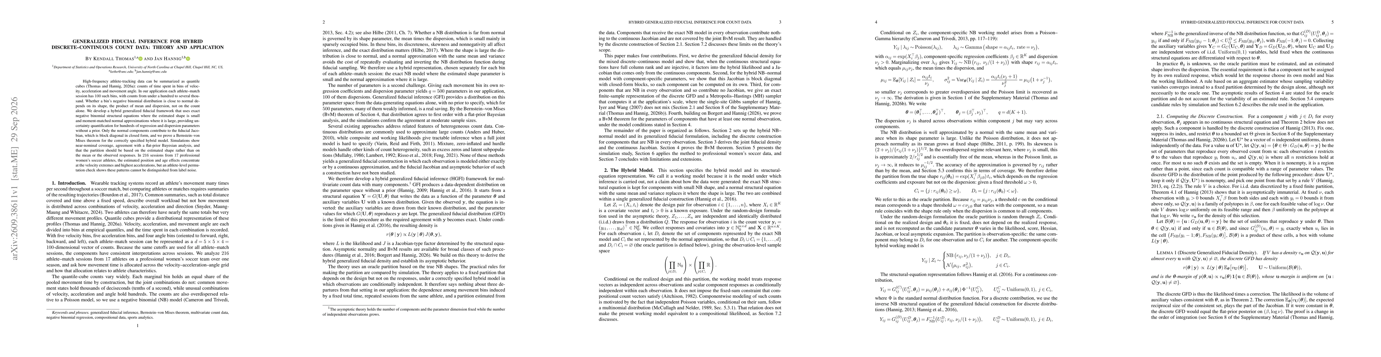 Thumbnail for Generalized Fiducial Inference for Hybrid Discrete-Continuous Count Data: Theory and Application