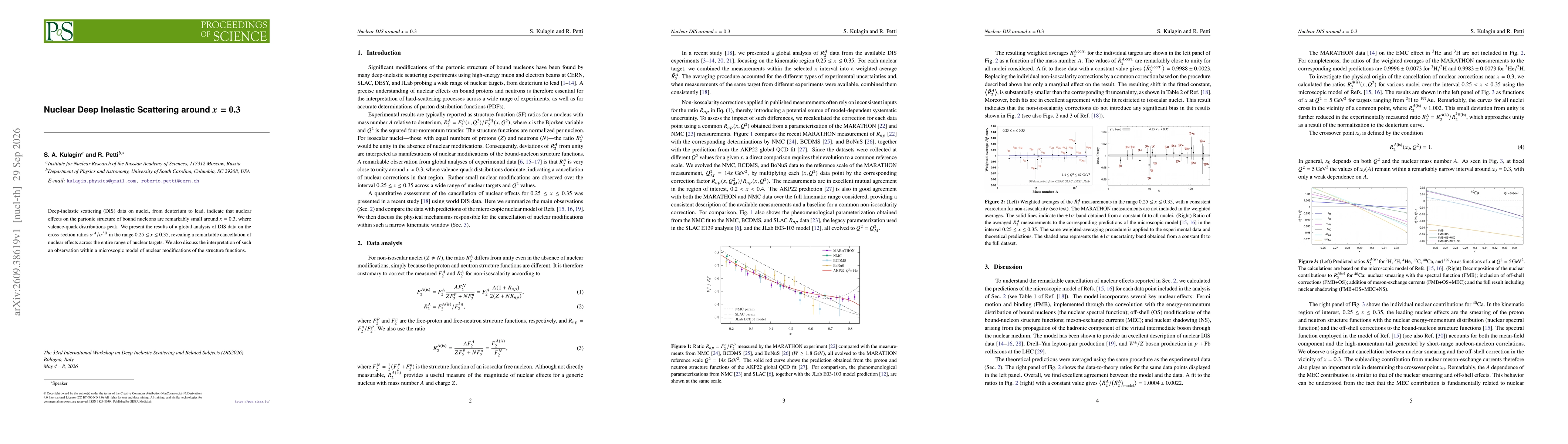 Thumbnail for Nuclear Deep Inelastic Scattering around $x=0.3$
