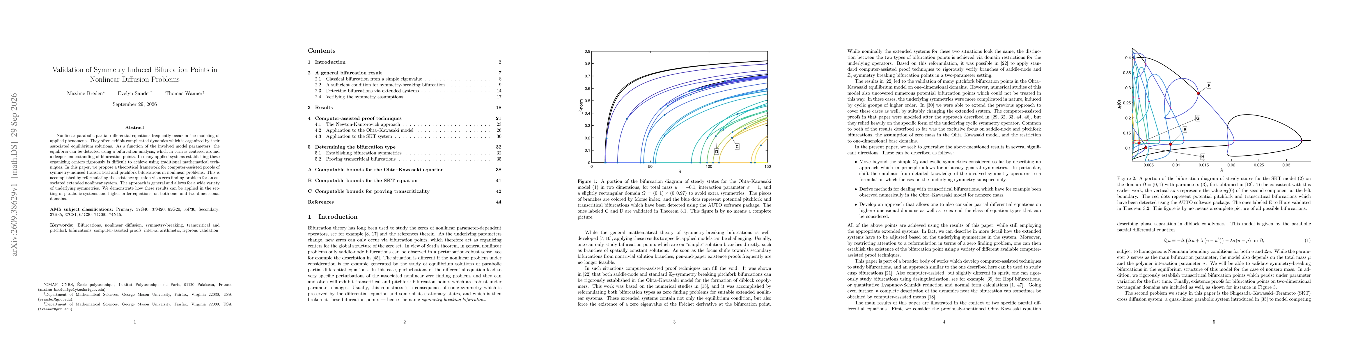 Thumbnail for Validation of Symmetry Induced Bifurcation Points in Nonlinear Diffusion Problems