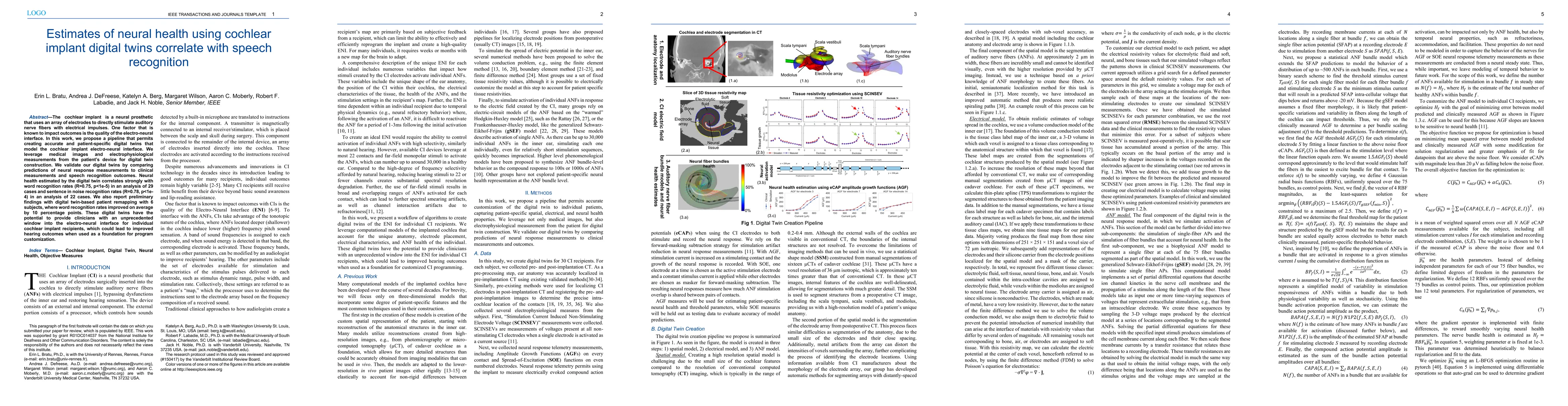 Thumbnail for Estimates of neural health using cochlear implant digital twins correlate with speech recognition