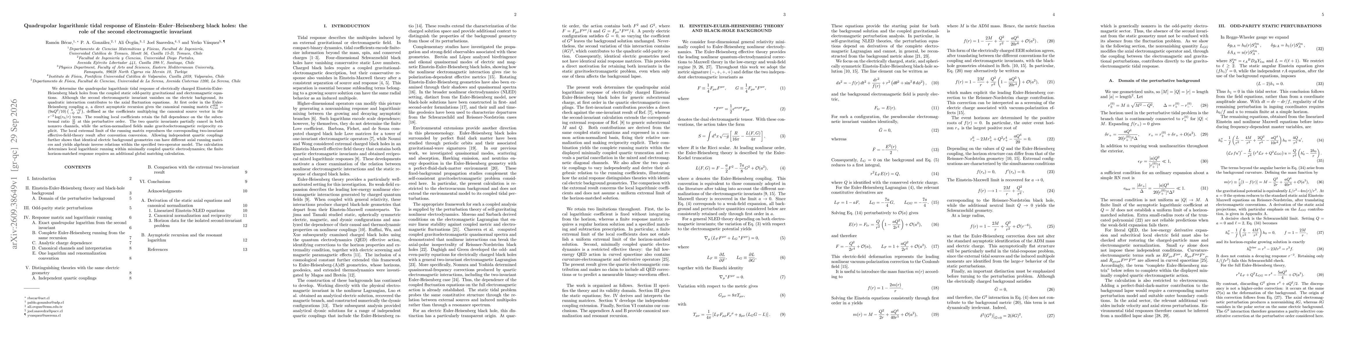 Thumbnail for Quadrupolar logarithmic tidal response of Einstein Euler Heisenberg black holes: the role of the second electromagnetic invariant