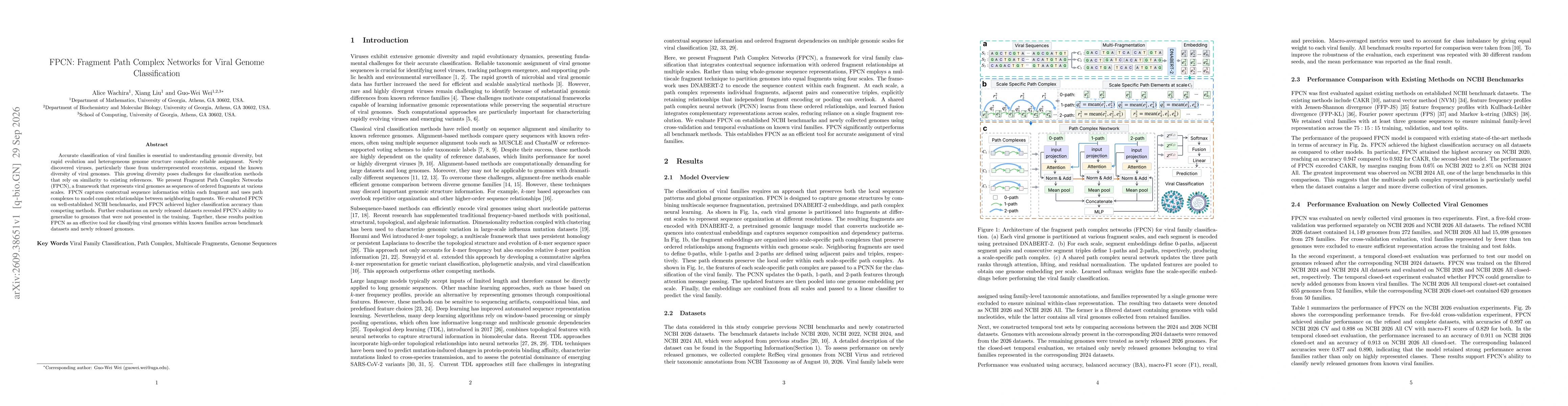 Thumbnail for Fragment Path Complex Networks for Viral Genome Classification