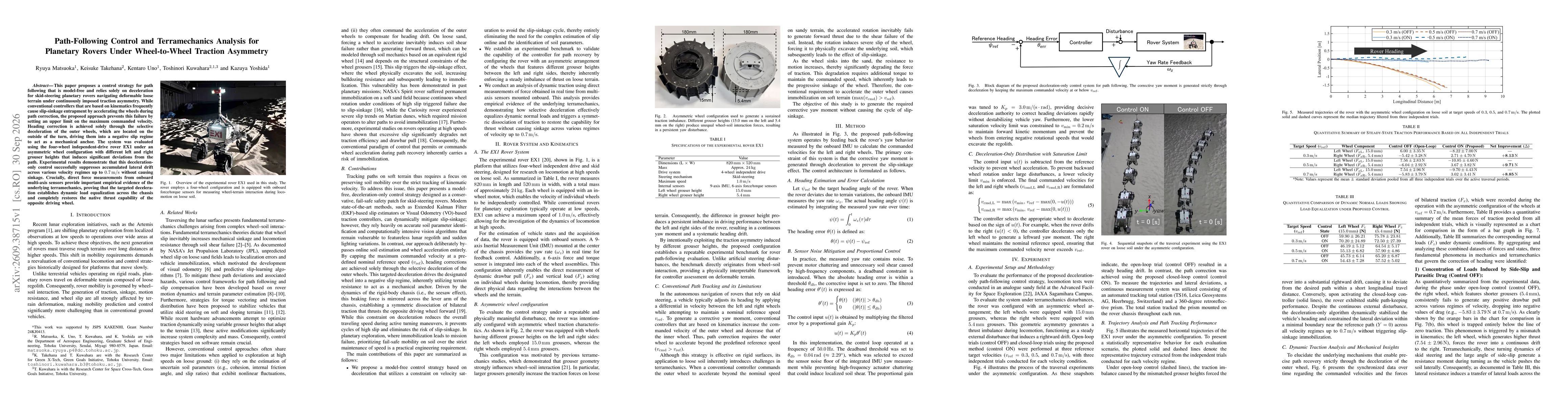 Thumbnail for Path-Following Control and Terramechanics Analysis for Planetary Rovers Under Wheel-to-Wheel Traction Asymmetry